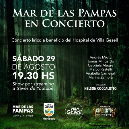 MAR DE LAS PAMPAS EN CONCIERTO PRESENTA “GALA LÍRICA SOLIDARIA”