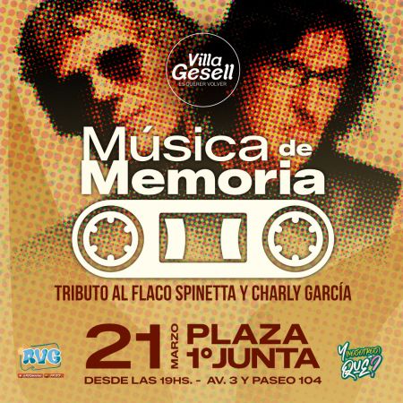Villa Gesell invita a "M&uacute;sica de Memoria": Un tributo a Charly, Spinetta y Los Redondos